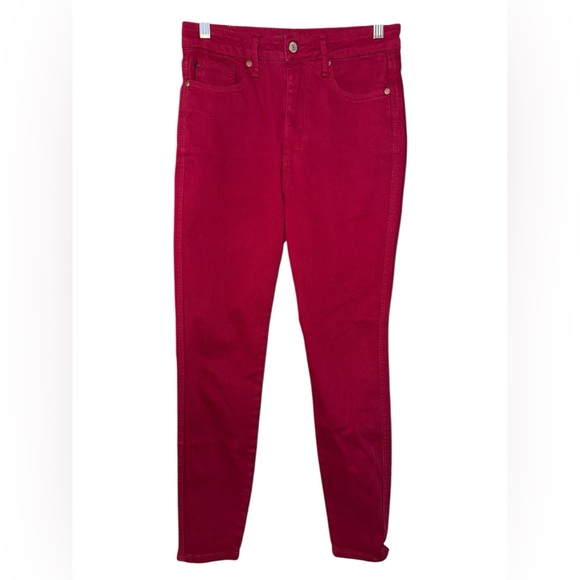 Judy Blue High Waist Tummy Control Garment Dyed Skinny Jeans Scarlet Sz 5/27 - Picture 1 of 14